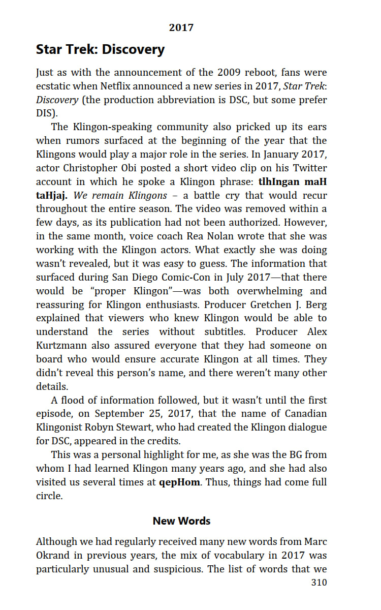 New Klingon and the future